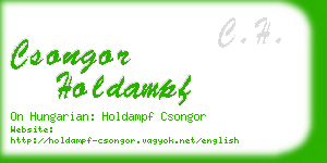csongor holdampf business card